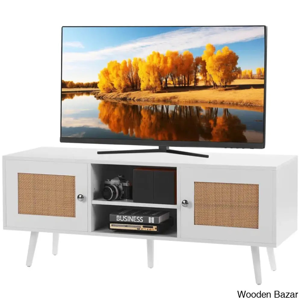 Media Console Cabinet For Large Tv’s Entertainment Center