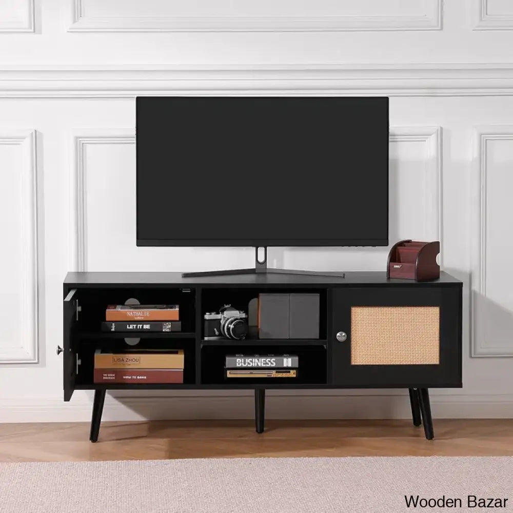 Media Console Cabinet For Large Tv’s Entertainment Center