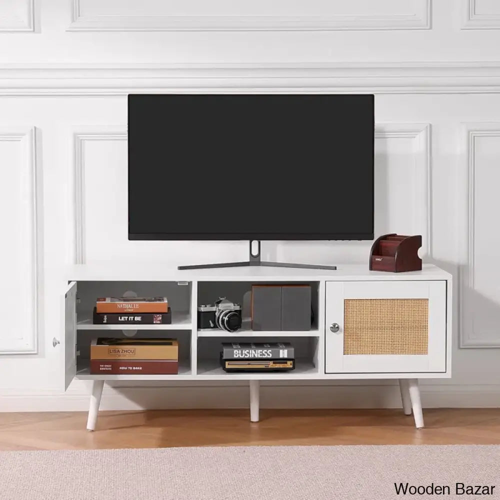 Media Console Cabinet For Large Tv’s Entertainment Center