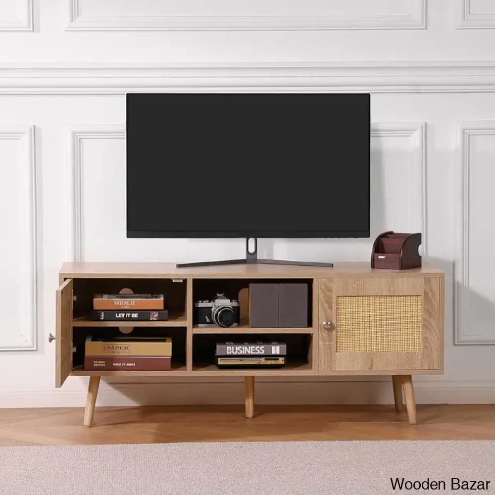 Media Console Cabinet For Large Tv’s Entertainment Center