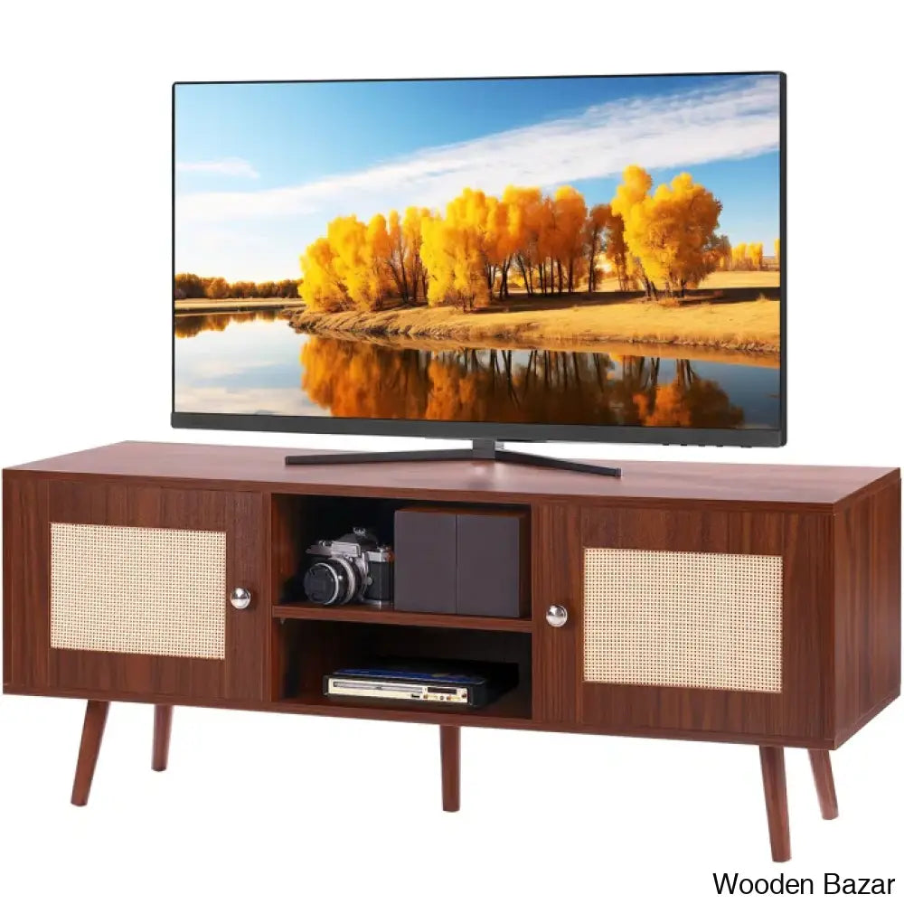 Media Console Cabinet For Large Tv’s Entertainment Center