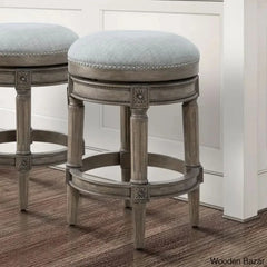 Meharo Swivel Upholstered Counter With Solid Wood Frame (Set Of 2)
