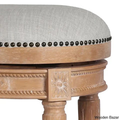 Meharo Swivel Upholstered Counter With Solid Wood Frame (Set Of 2)