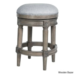 Meharo Swivel Upholstered Counter With Solid Wood Frame (Set Of 2)