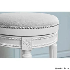 Meharo Swivel Upholstered Counter With Solid Wood Frame (Set Of 2)
