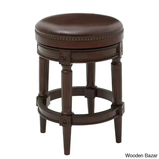 Meharo Swivel Upholstered Counter With Solid Wood Frame (Set Of 2)