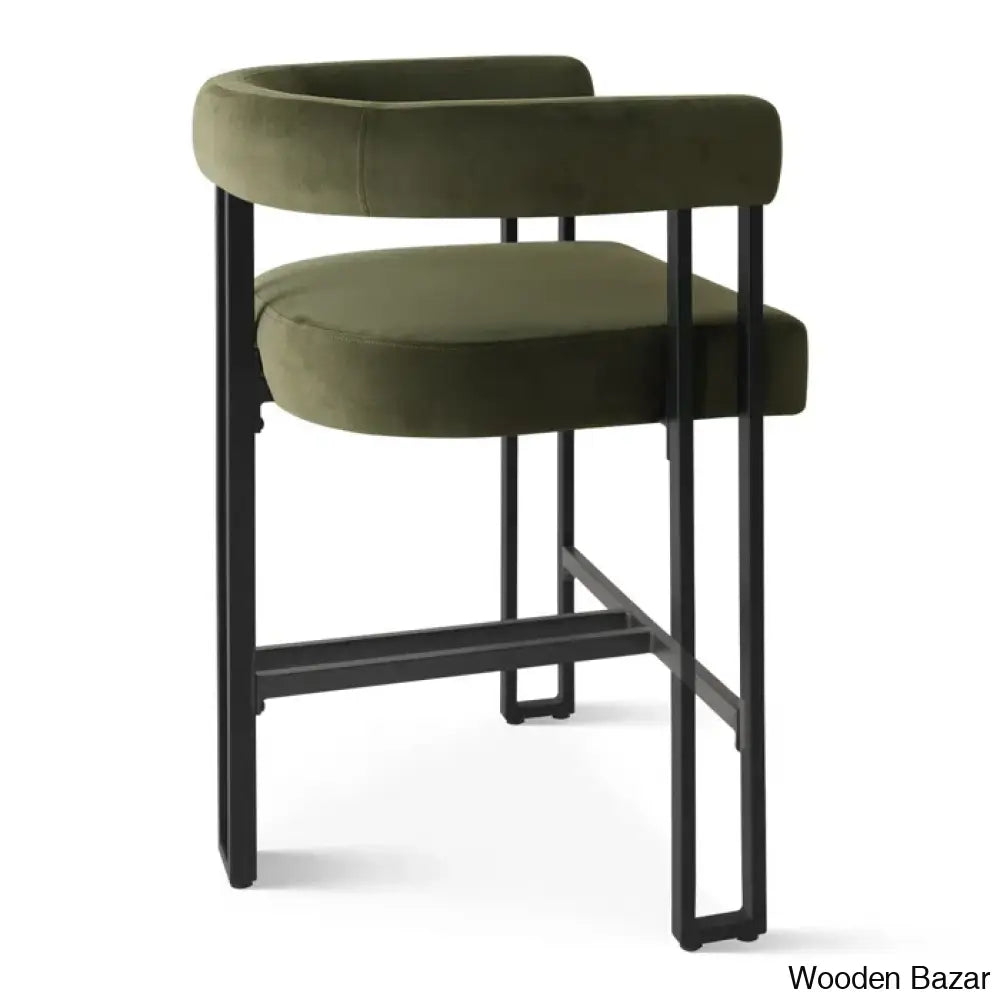 Mekaho Swivel Upholstered 24’’ Counter And Bar Stool With Metal Frame