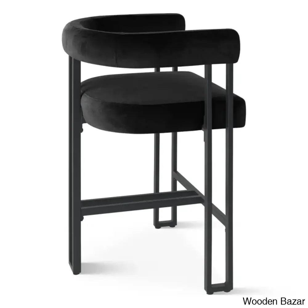 Mekaho Swivel Upholstered 24’’ Counter And Bar Stool With Metal Frame