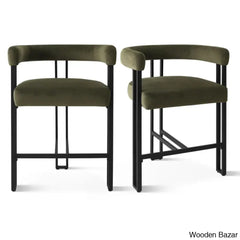 Mekaho Swivel Upholstered 24’’ Counter And Bar Stool With Metal Frame