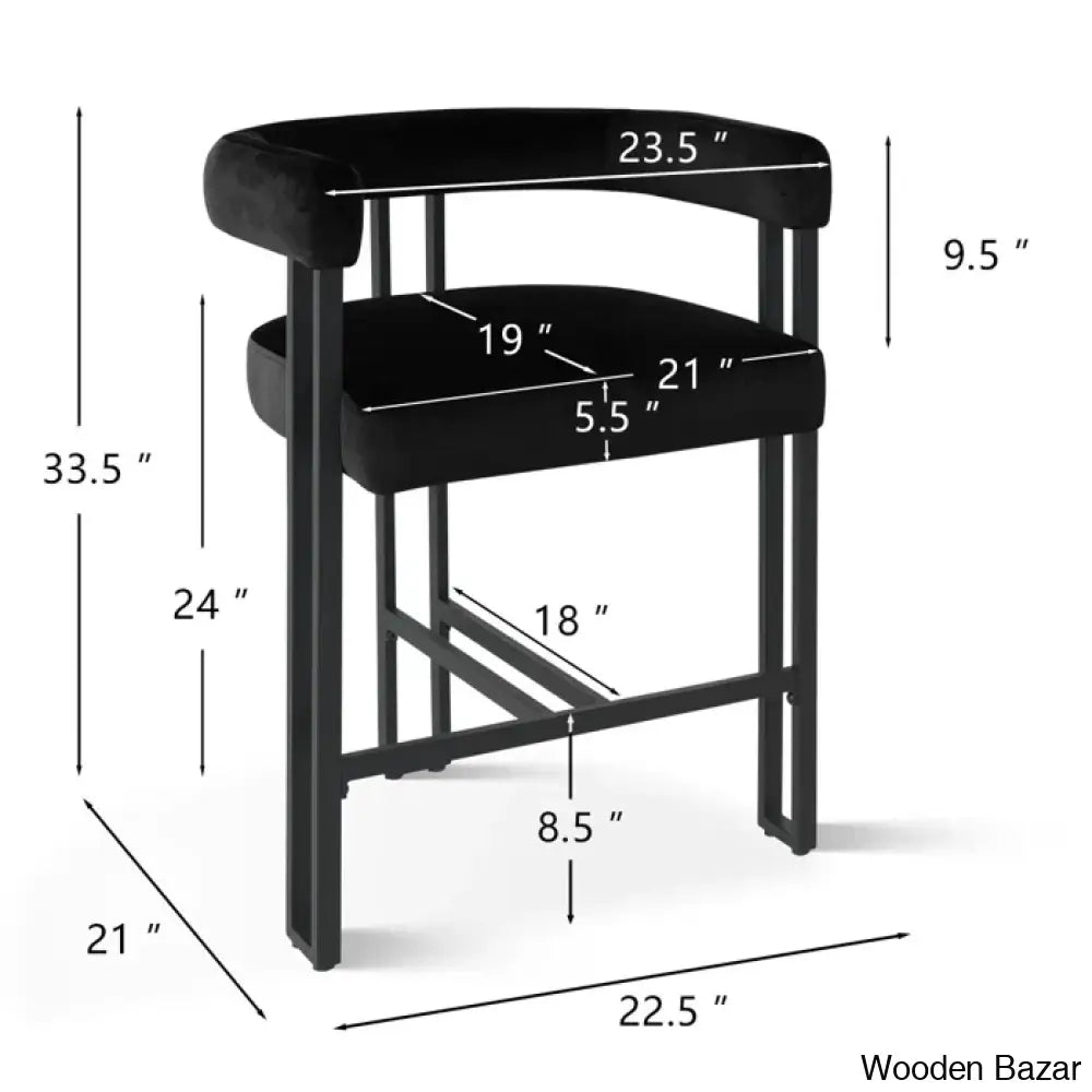 Mekaho Swivel Upholstered 24’’ Counter And Bar Stool With Metal Frame