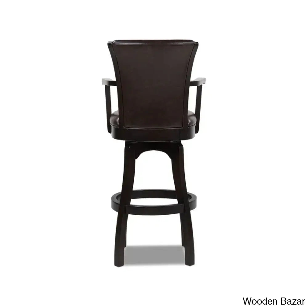 Meolaz Swivel Upholstered Counter And Bar Stool With Solid Wood Frame