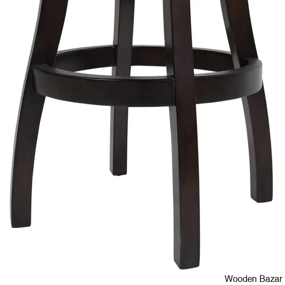 Meolaz Swivel Upholstered Counter And Bar Stool With Solid Wood Frame