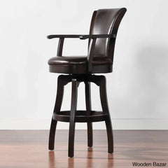 Meolaz Swivel Upholstered Counter And Bar Stool With Solid Wood Frame