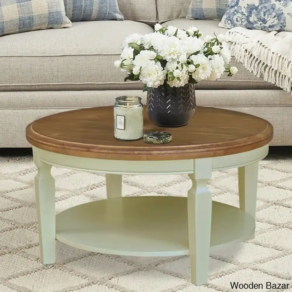 Merril Solid Wood Coffee Table And Center