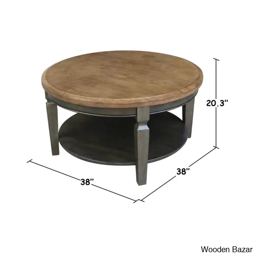 Merril Solid Wood Coffee Table And Center