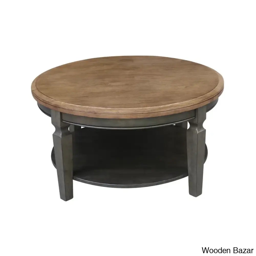 Merril Solid Wood Coffee Table And Center