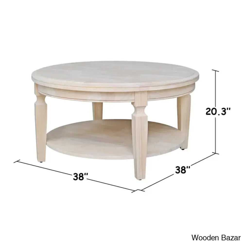 Merril Solid Wood Coffee Table And Center