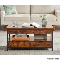 Meu Lift Top Coffee And Center Table With 2 Drawers Outlets