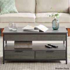 Meu Lift Top Coffee And Center Table With 2 Drawers Outlets Charcoal Gray