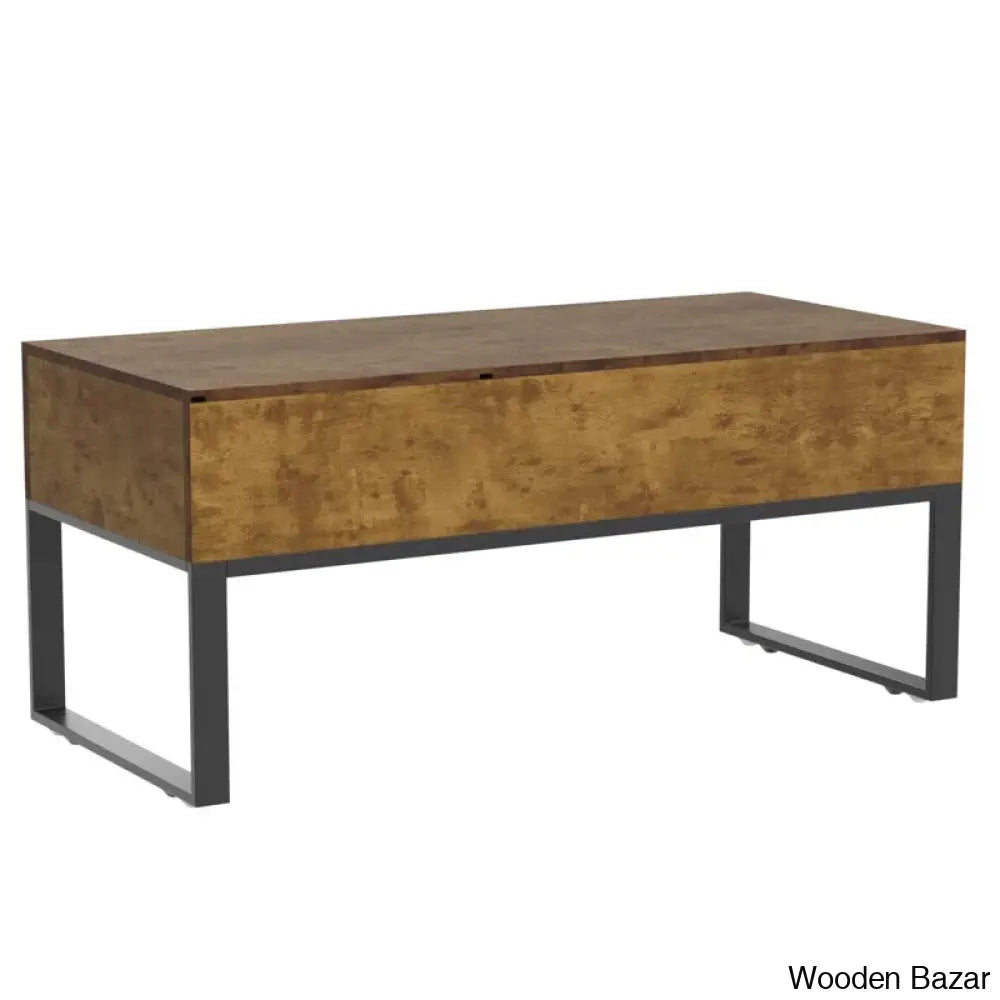 Mickealo Lift Top Coffee And Center Table For Living Room With Hidden Storage Compartment On