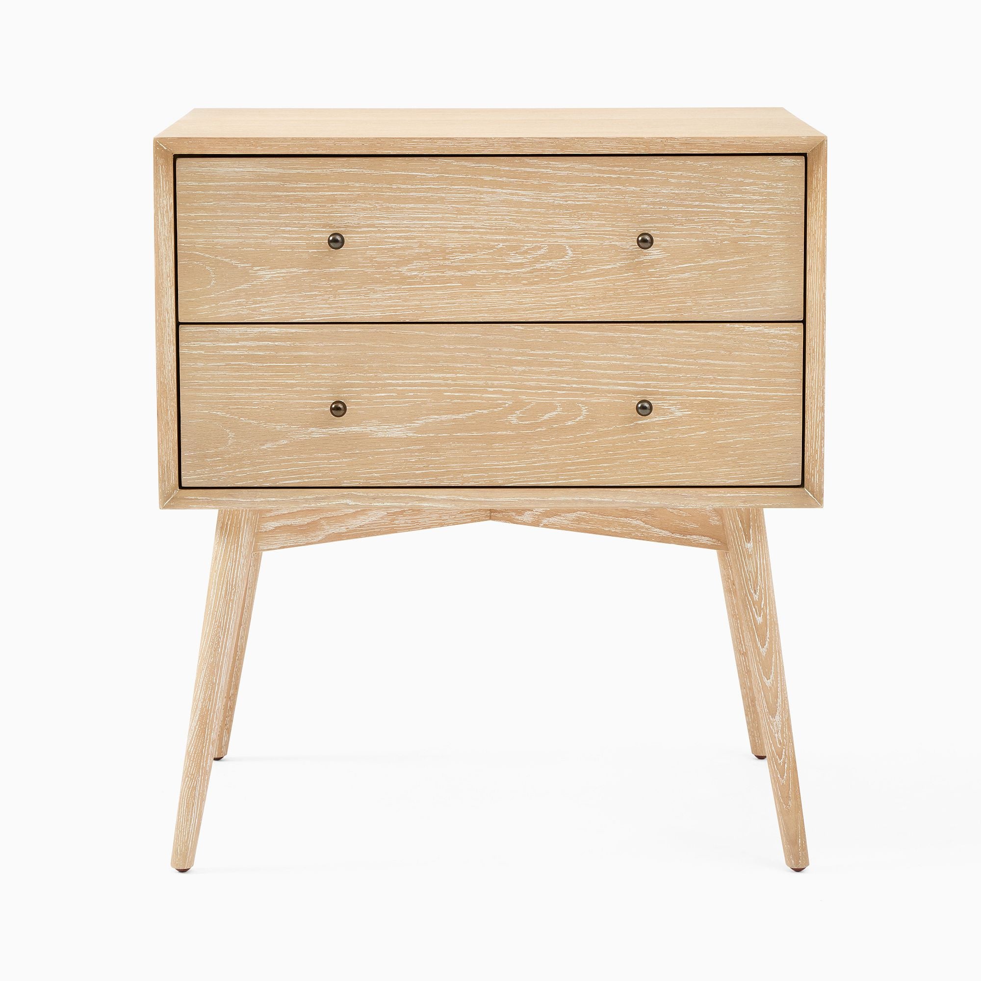 Reclier Mid-Century Closed Nightstand - Wooden Bazar