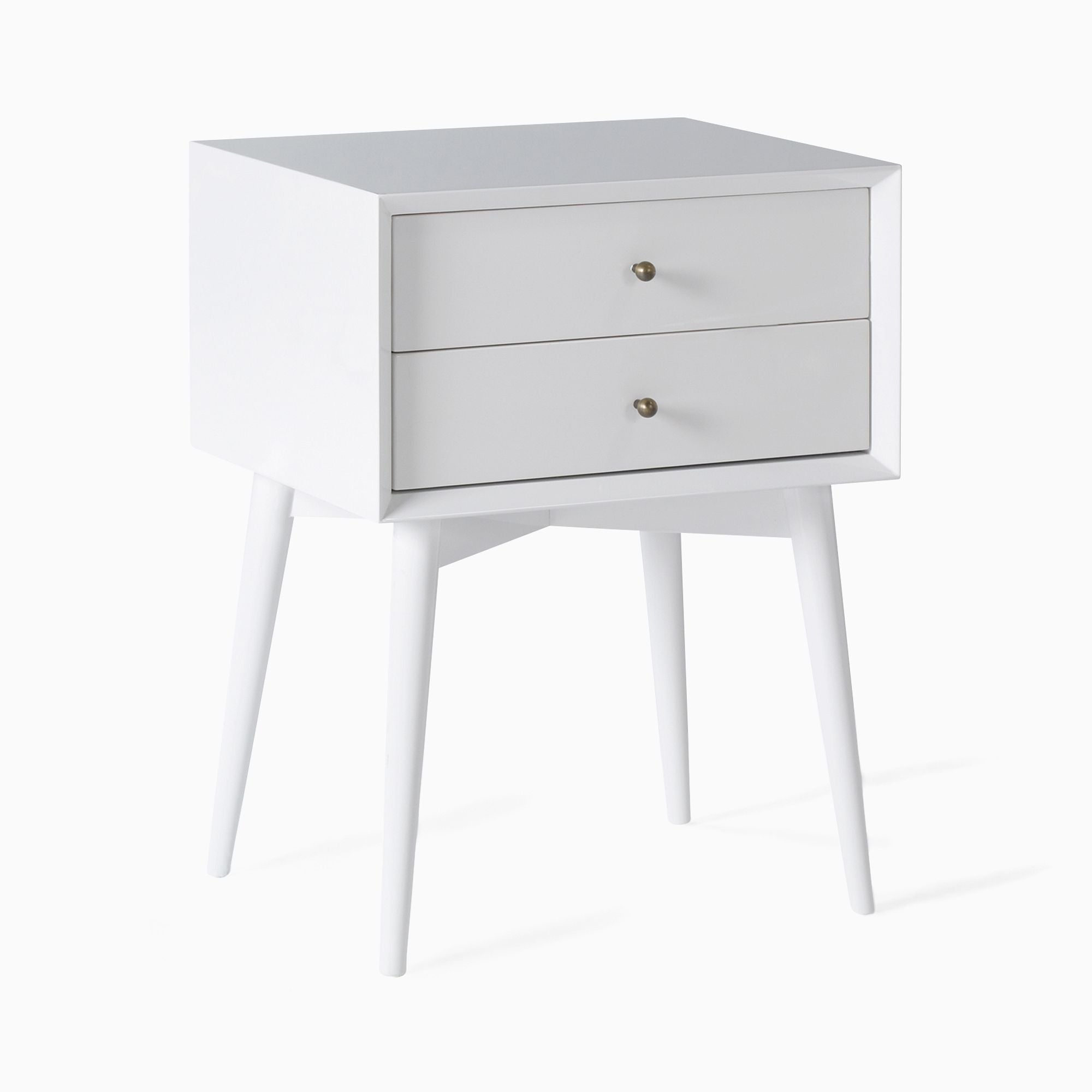 Reclier Mid-Century Closed Nightstand - Wooden Bazar