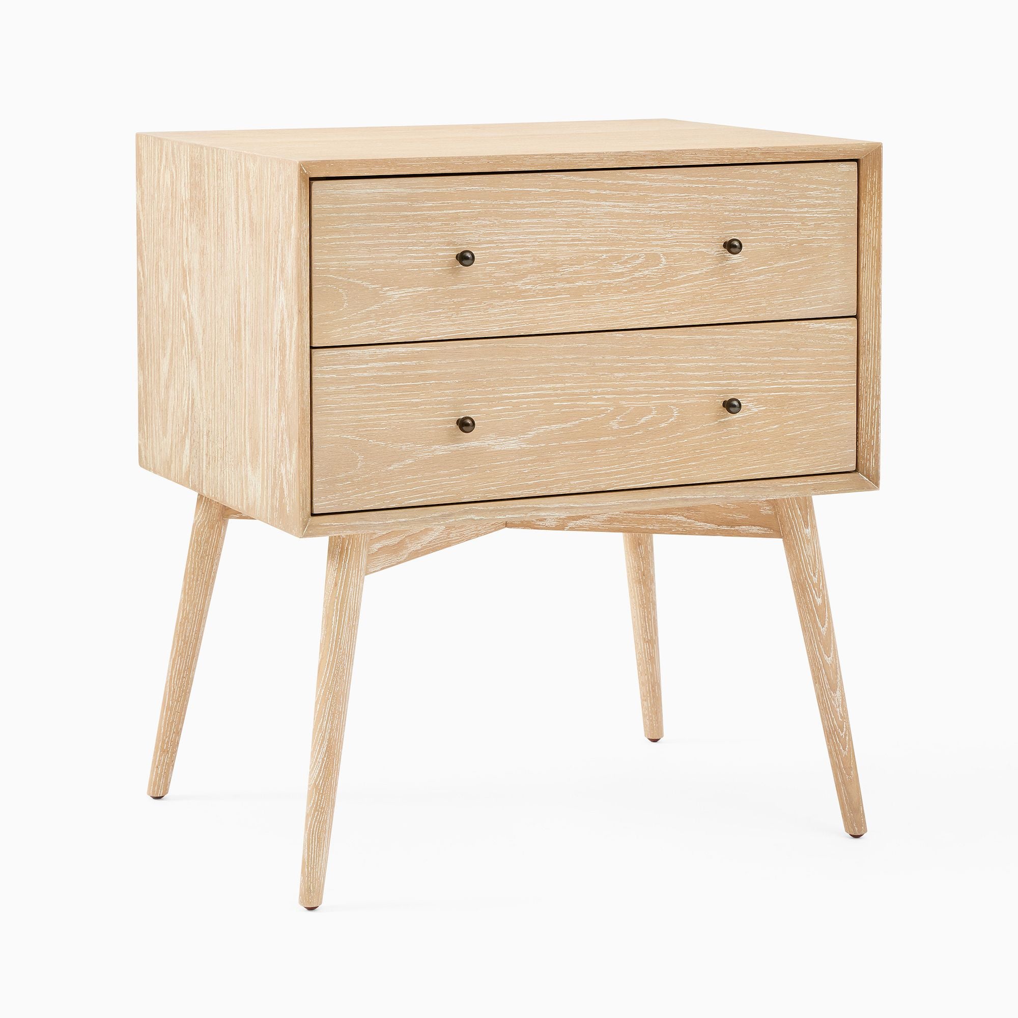 Reclier Mid-Century Closed Nightstand - Wooden Bazar