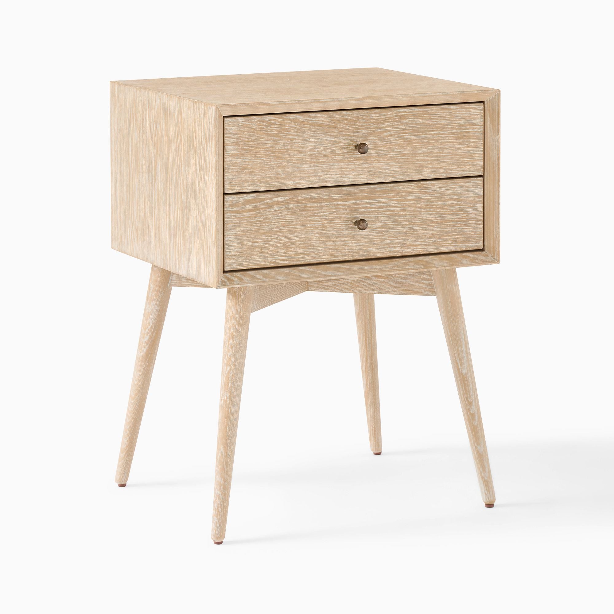 Reclier Mid-Century Closed Nightstand - Wooden Bazar