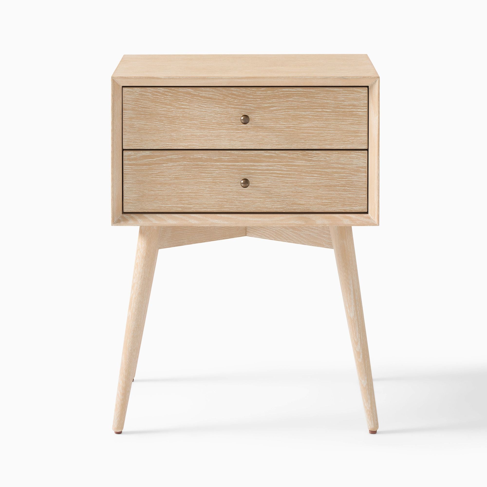 Reclier Mid-Century Closed Nightstand - Wooden Bazar