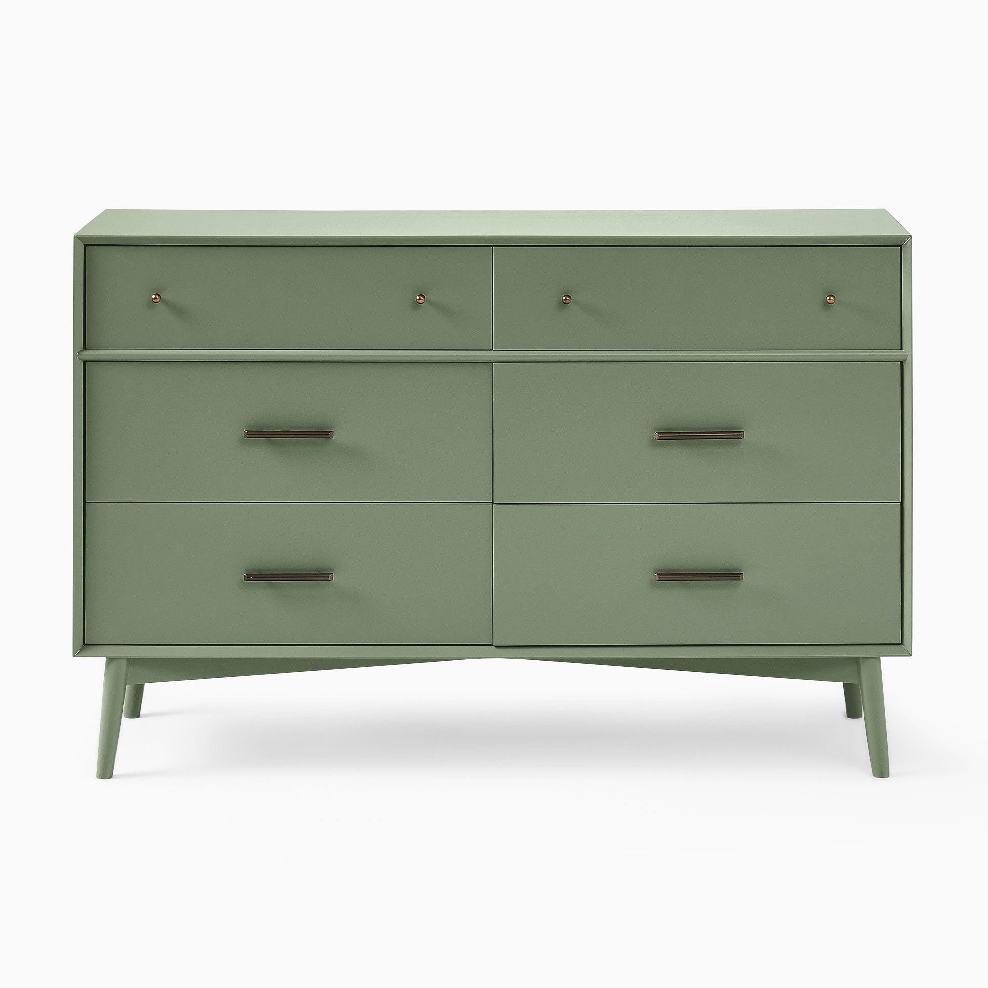 Anikmid Mid-Century Painted 6-Drawer Dresserv - Wooden bazar