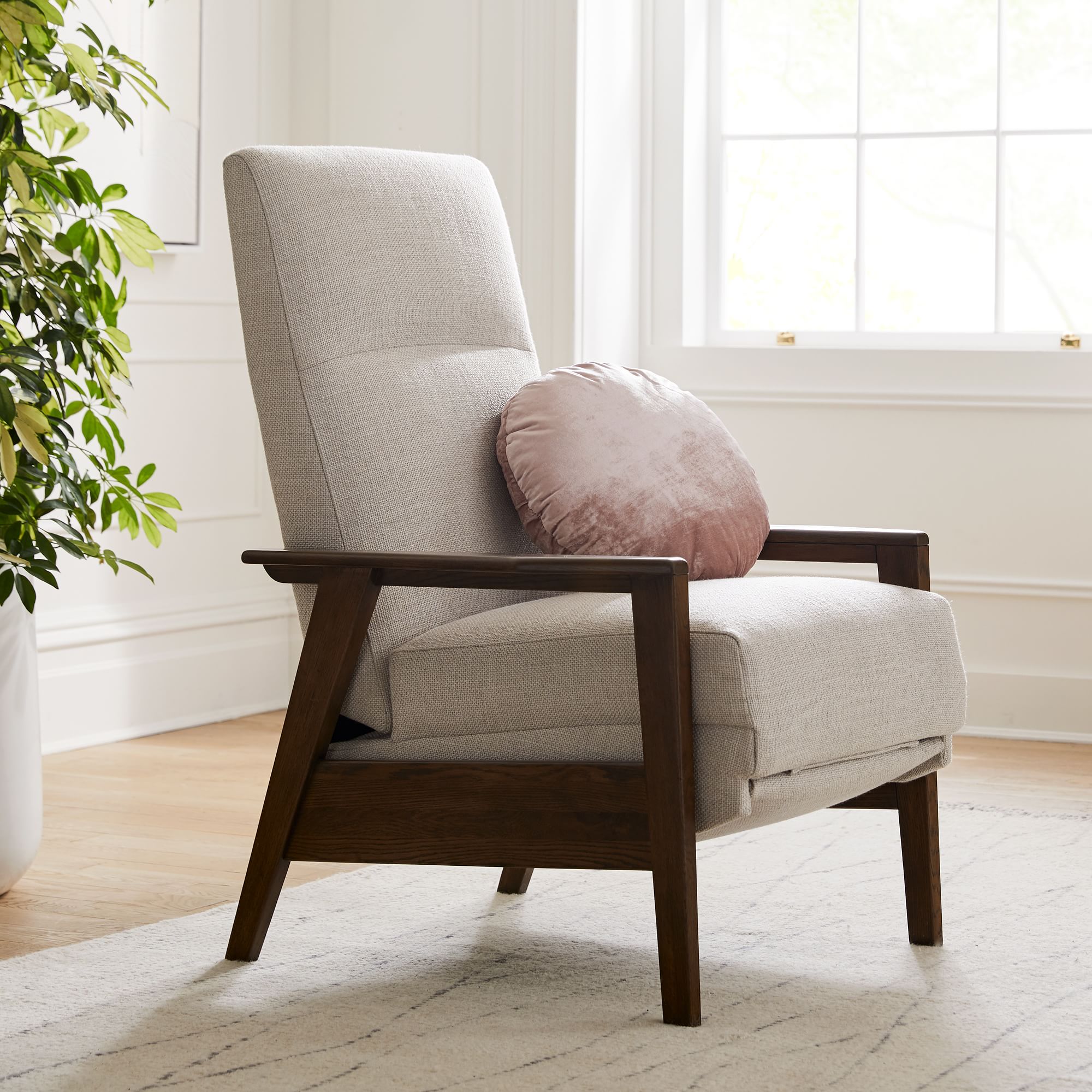 Airenid Mid-Century Show Wood Recliner - Wooden Bazar