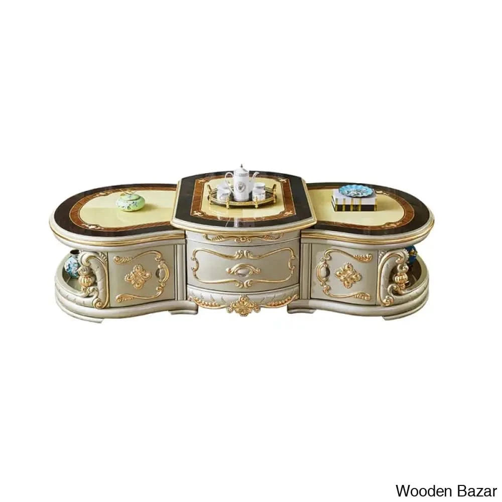 Miku Solid Wood Coffee and center Table – Wooden Bazar