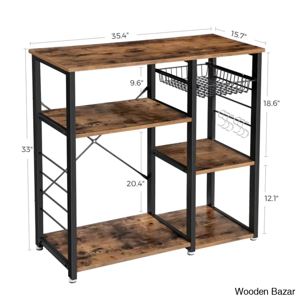 Milburn Wood Kitchen Island Trolley Cart Cabinet Kitchen Island With Storage