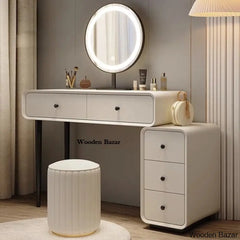 Milena Vanity Dressing Table With Lighted Mirror And Stool