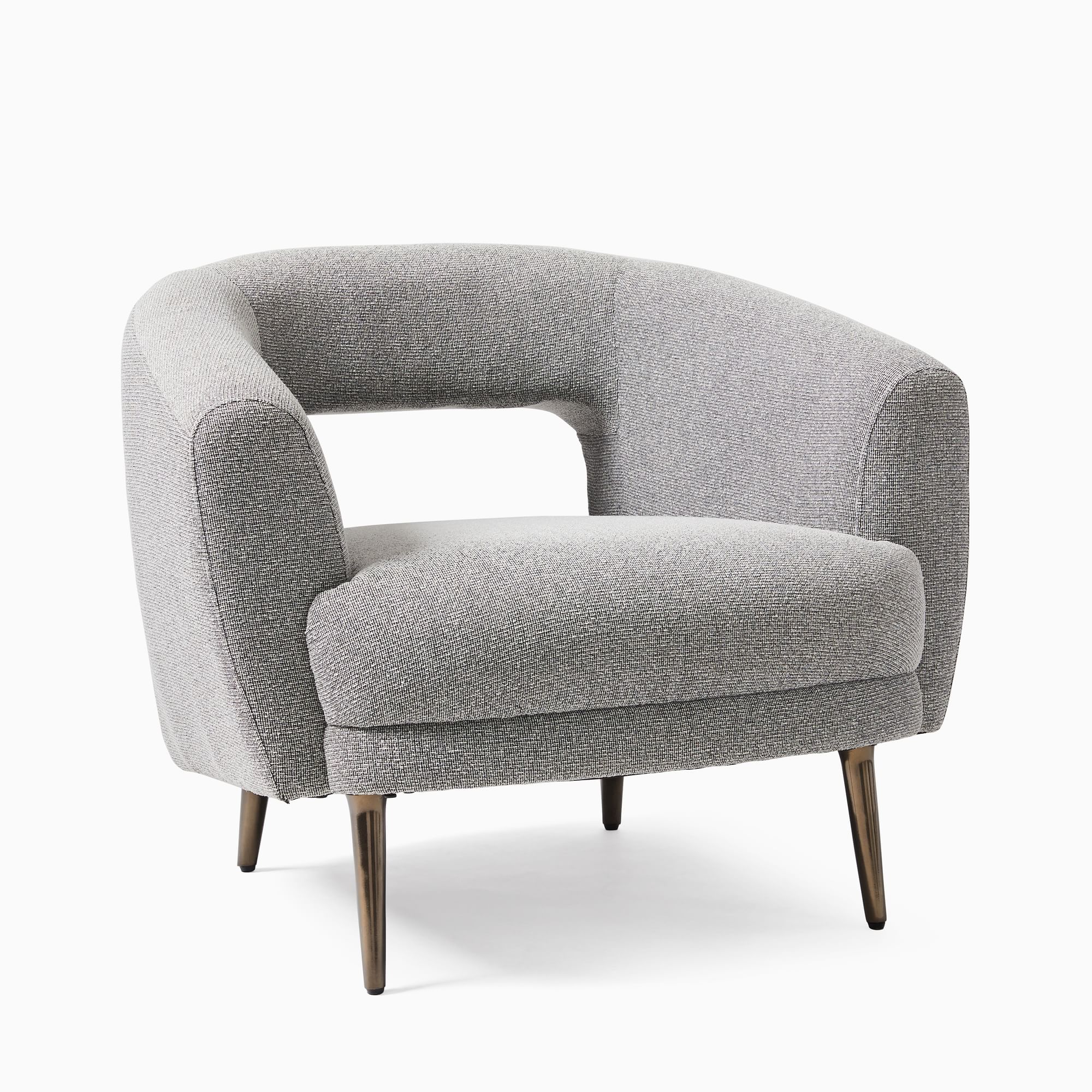 Carryon Modern Barrel Accent Chairs  Set of 2