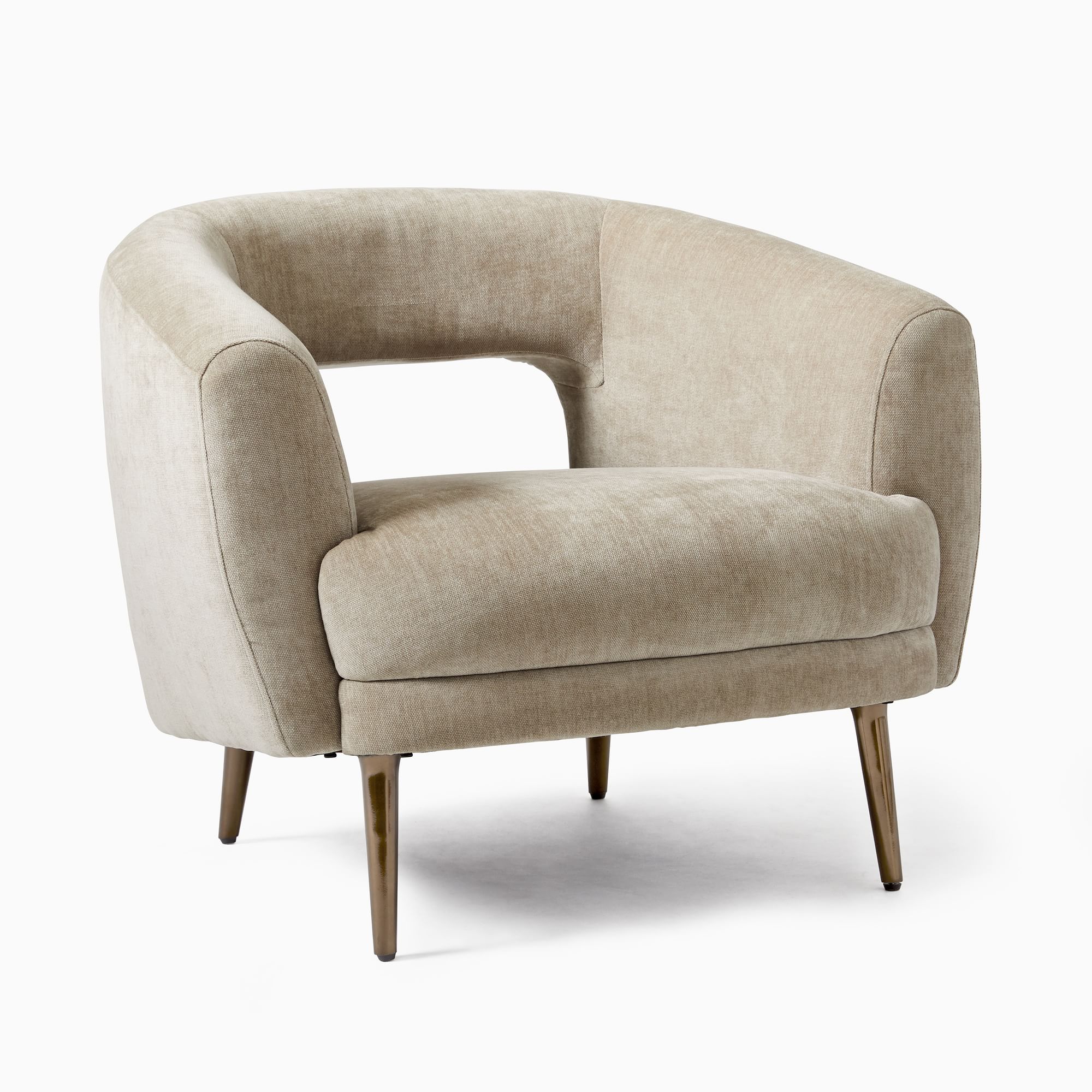 Carryon Modern Barrel Accent Chairs  Set of 2