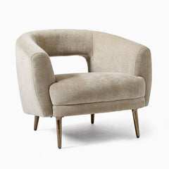 Carryon Modern Barrel Accent Chairs  Set of 2