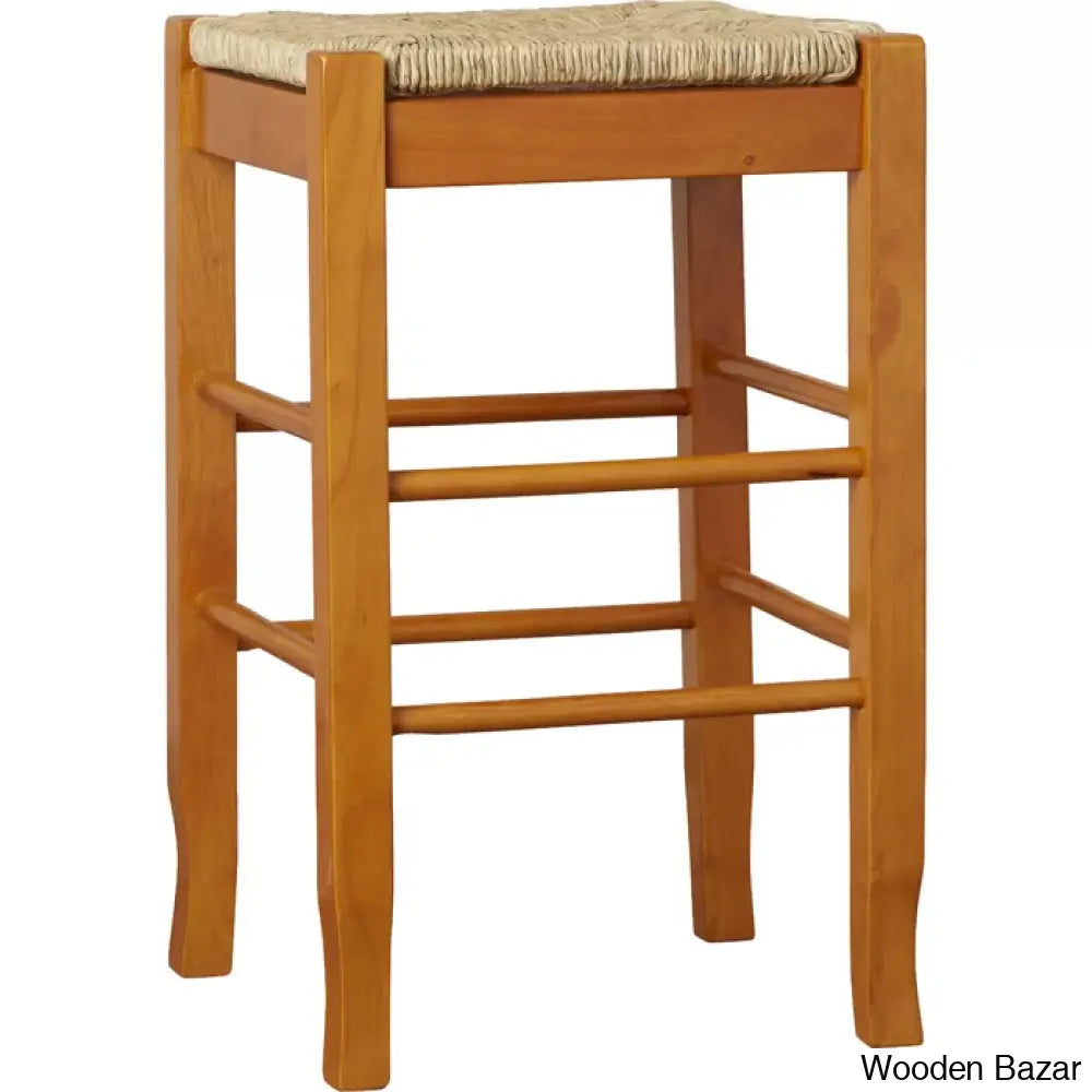 Miltonsburgz Swivel Bar & Counter Stool (Set Of 2)- Wooden Bazar