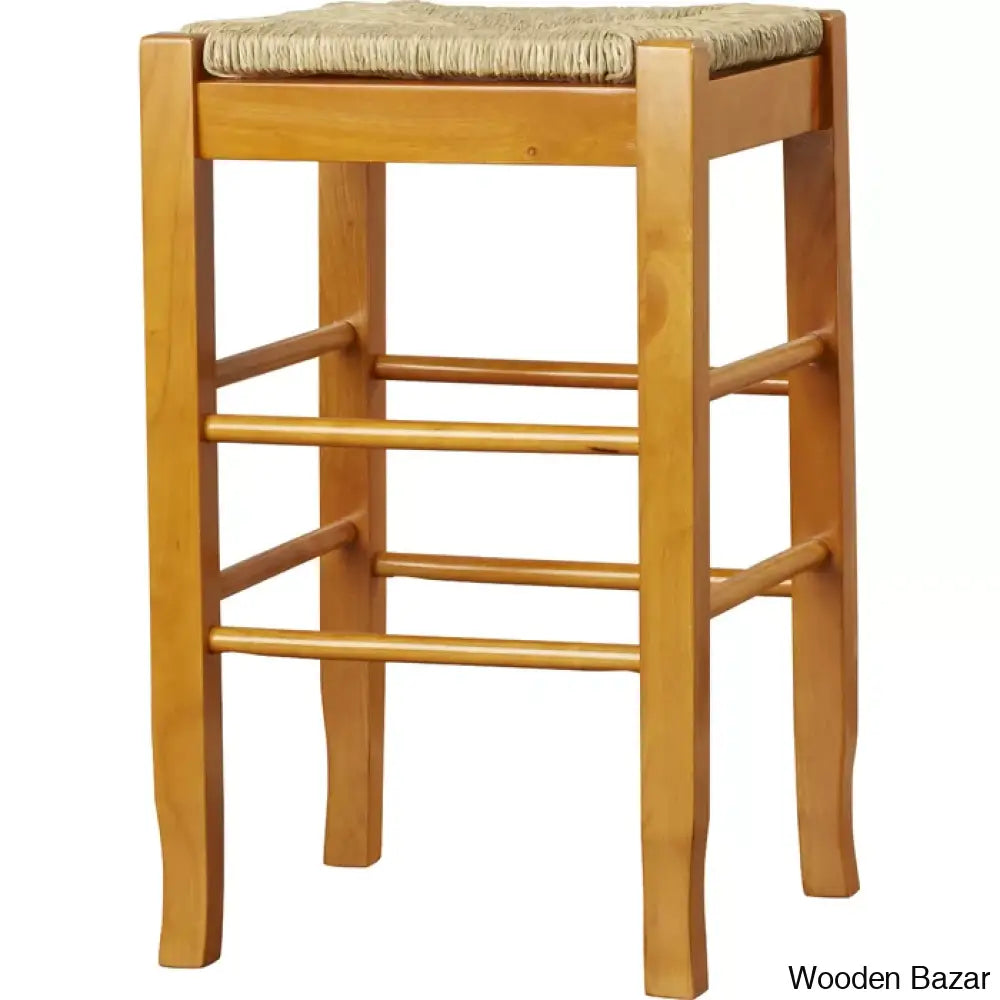 Miltonsburgz Swivel Bar & Counter Stool (Set Of 2)- Wooden Bazar