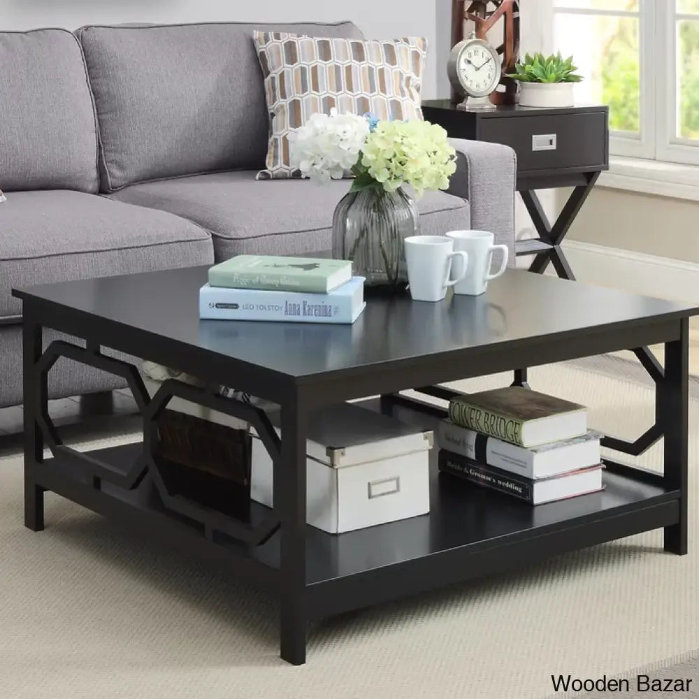 Minburny 36’’ W Coffee And Center Table With Storage Black