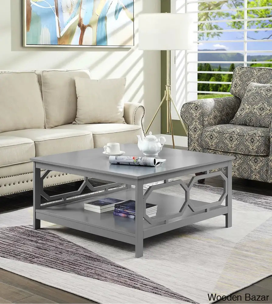 Minburny 36’’ W Coffee And Center Table With Storage Gray