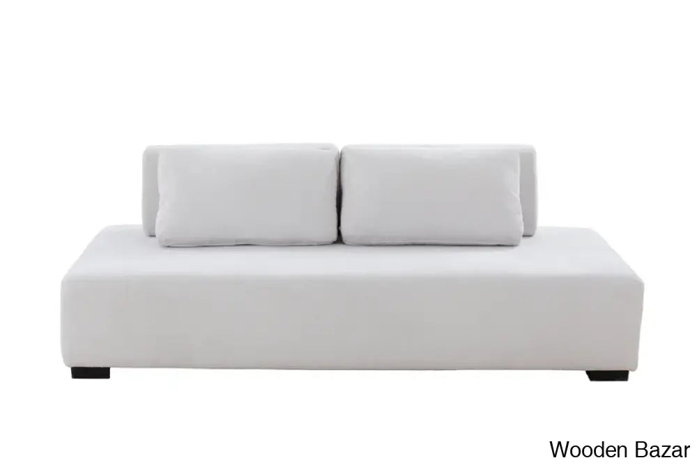 Minimalist Beige Modular Sofa & Daybed - Ideal For Living Room Bedroom And Guest Spaces