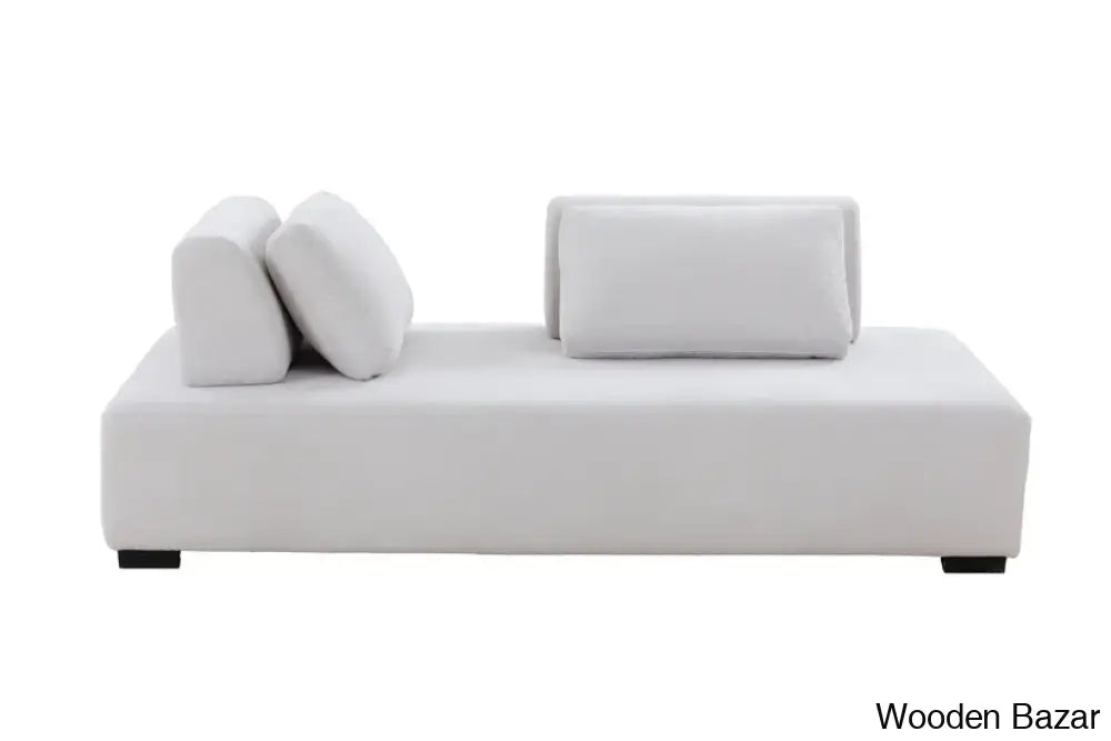 Minimalist Beige Modular Sofa & Daybed - Ideal For Living Room Bedroom And Guest Spaces