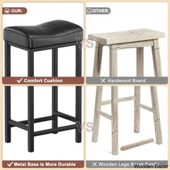 Mirenoe Saddle Swivel Upholstered 24’’ Kitchen Counter Stools Set Of 2