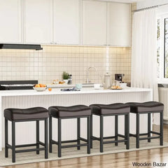 Mirenoe Saddle Swivel Upholstered 24’’ Kitchen Counter Stools Set Of 2