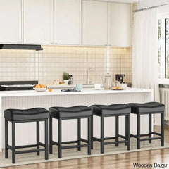 Mirenoe Saddle Swivel Upholstered 24’’ Kitchen Counter Stools Set Of 2