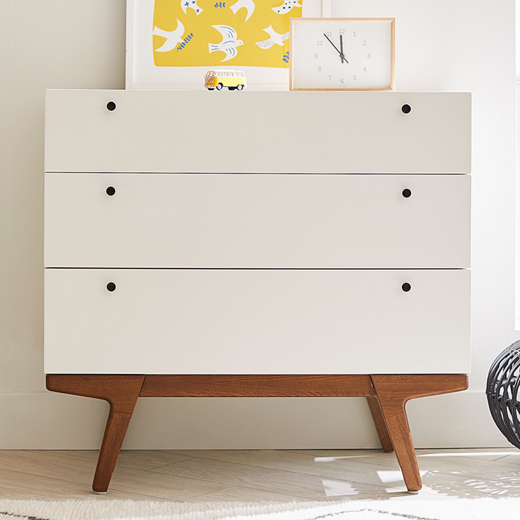 Kamrest Modern 3-Drawer Dresser - Wooden Bazar