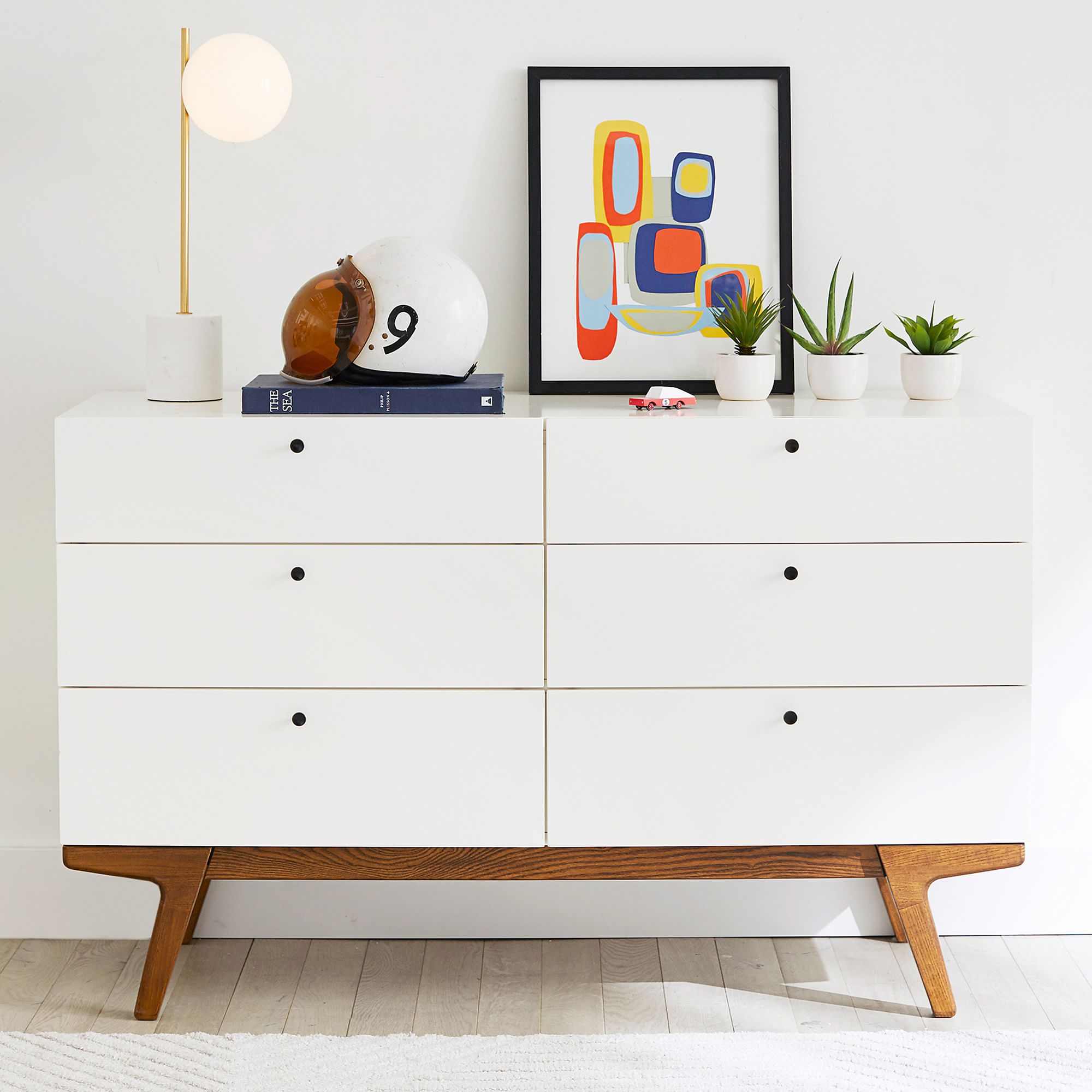 Modern 6-Drawer Dresser - Wooden bazar