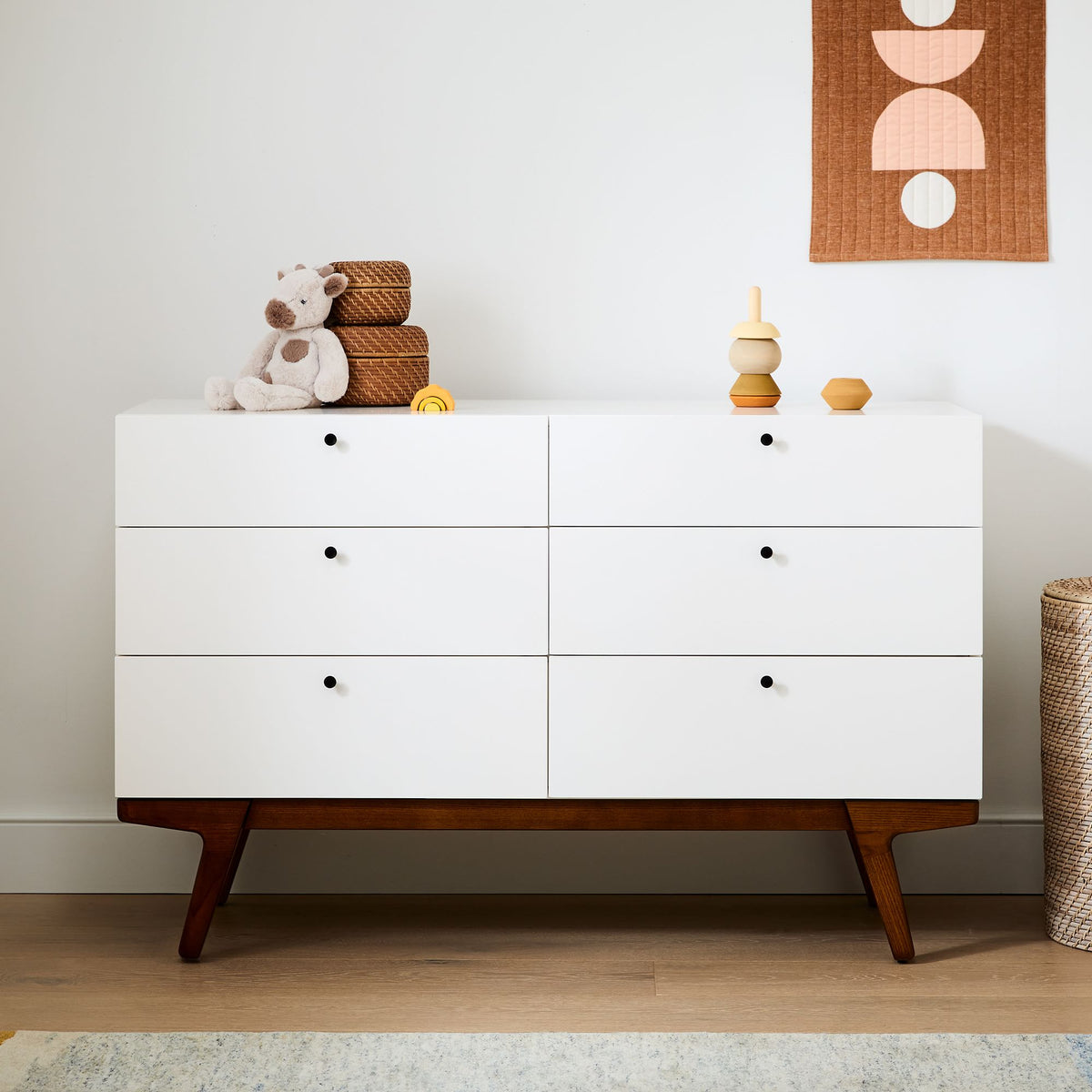 Modern 6-Drawer Dresser - Wooden bazar