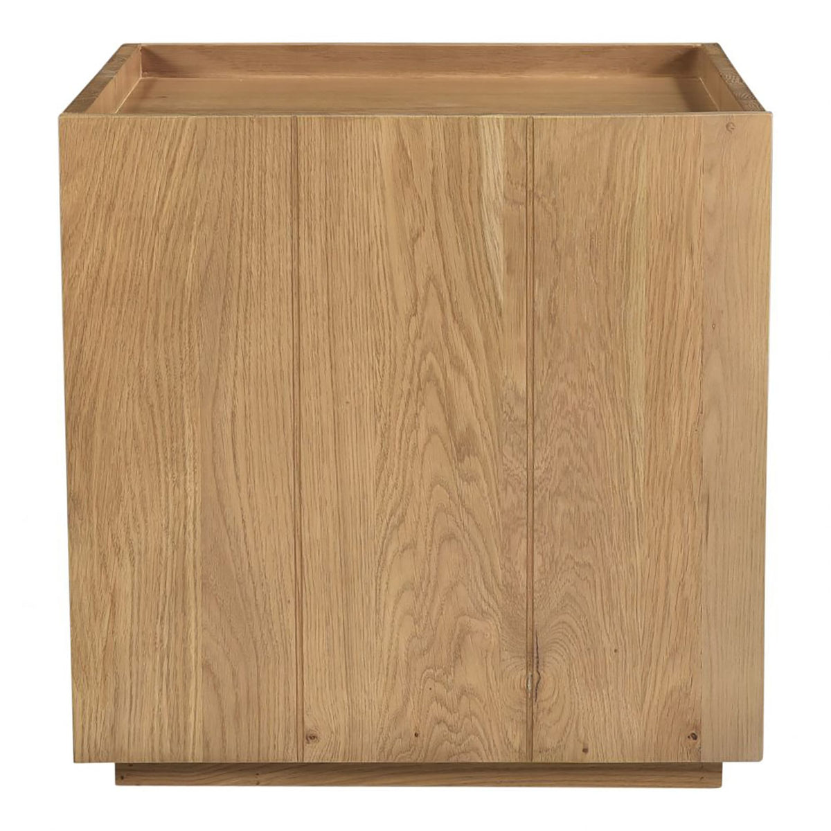 Zeronik Modern Paneled Wood Bedside Table - Wooden  Bazar